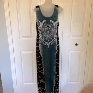Cover Charge Sz M Sleeveless patterned Maxi Dress GUC B21